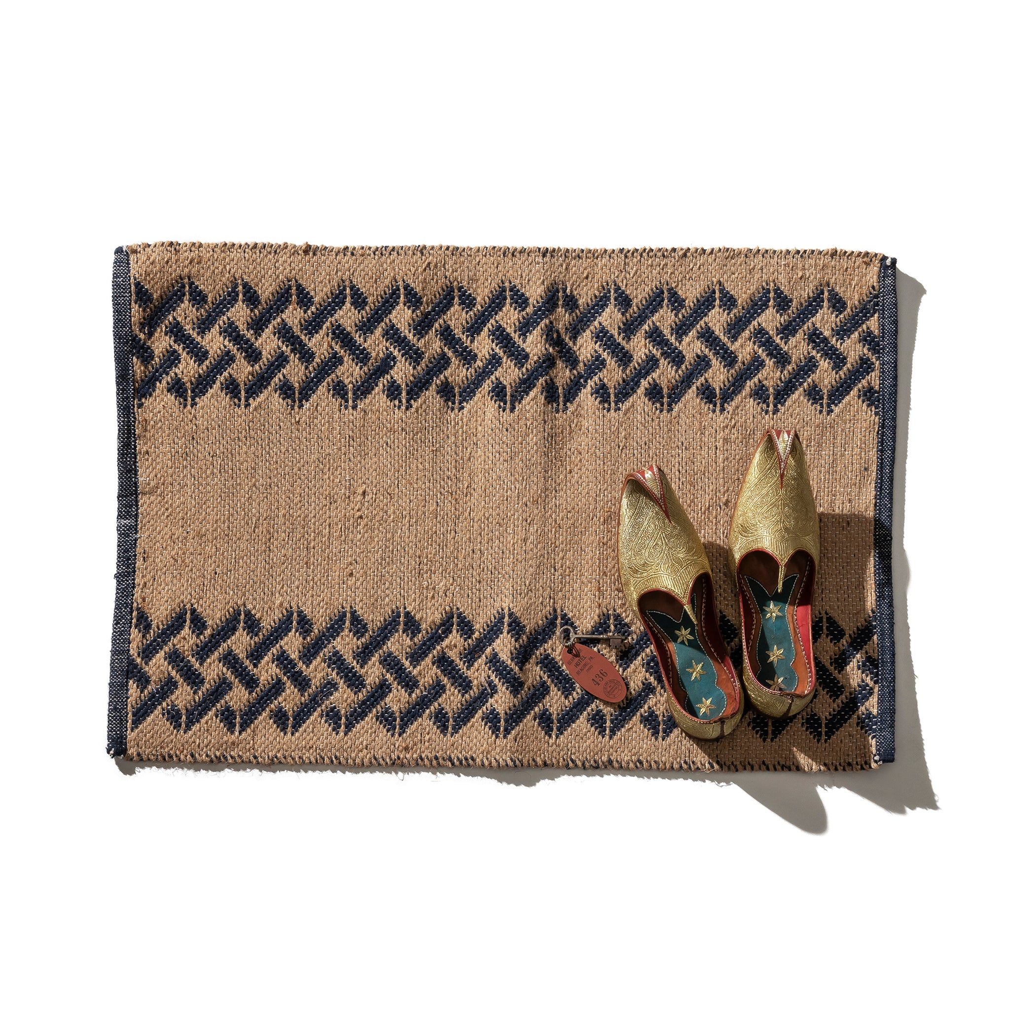 TILE PATTERNED JUTE MAT / Sicily – PUEBCO ONLINE STORE