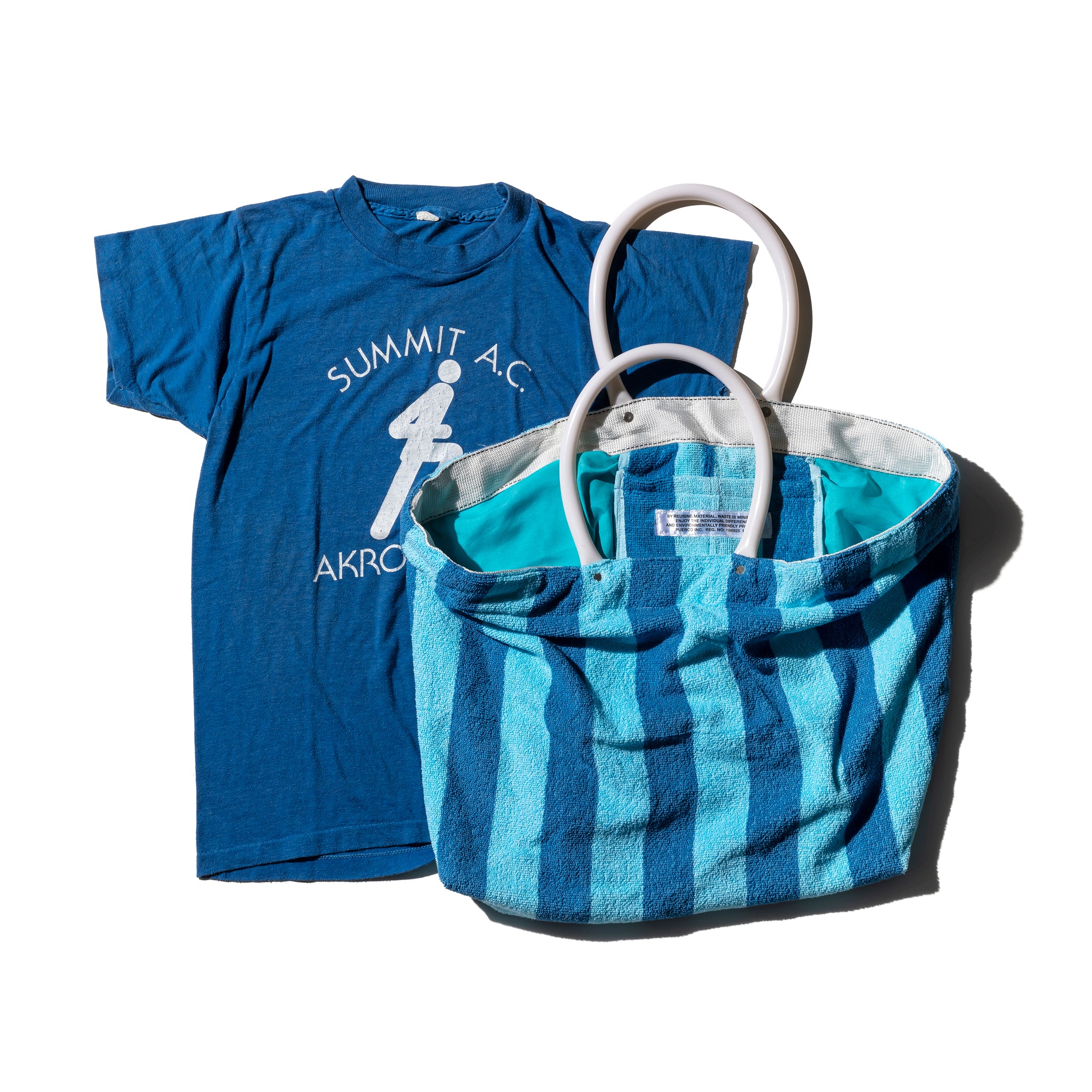 ぷえご購入ページ POOL BAG SINGLE COLOR LINING / Blue x Blue – PUEBCO ONLINE STORE