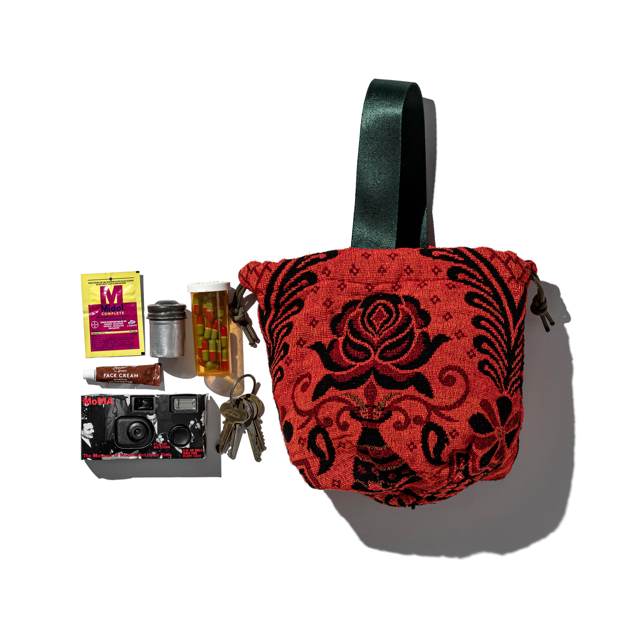 JACQUARD FABRIC DRAWSTRING BAG / Orange – PUEBCO ONLINE STORE
