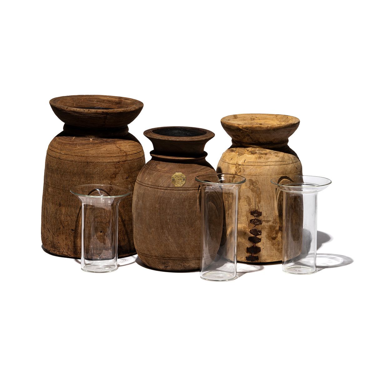 Vintage Wooden Pot w/Glass Cylinder – PUEBCO ONLINE STORE