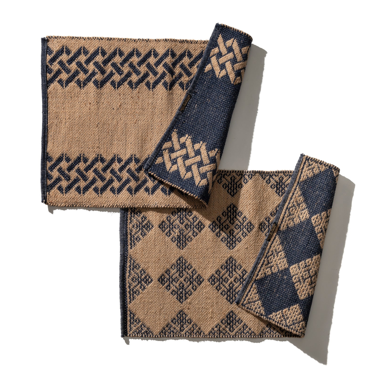 TILE PATTERNED JUTE MAT / Mykonos – PUEBCO ONLINE STORE