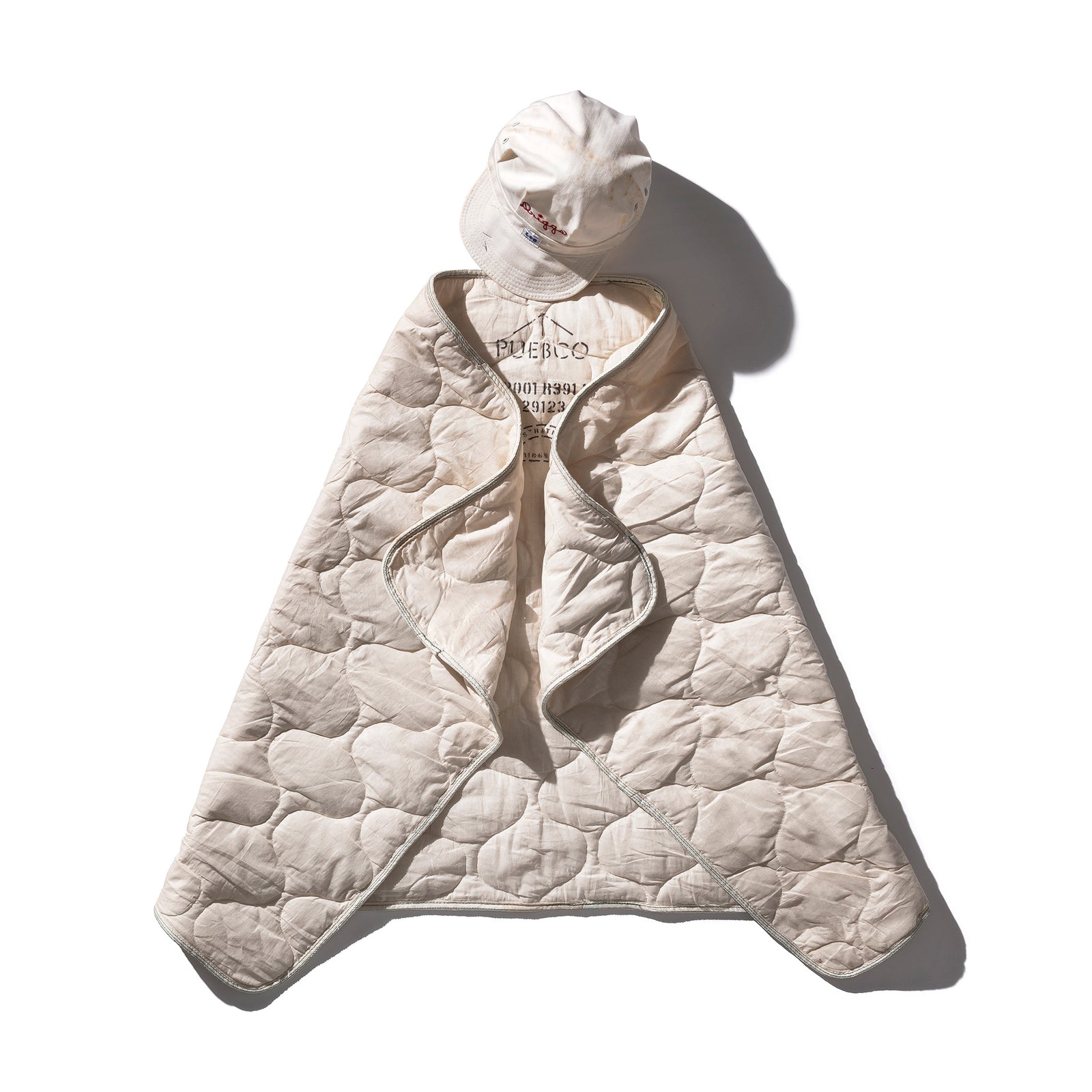 VINTAGE PARACHUTE LINE QUILTED BLANKET / White – PUEBCO