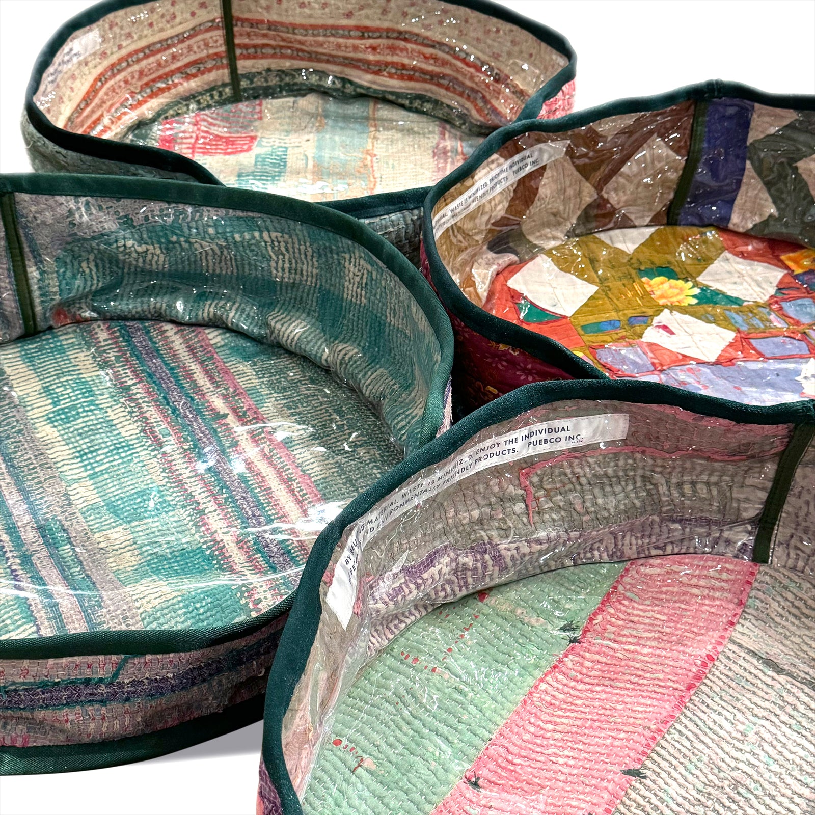 VINTAGE KANTHA QUILT PET BED W/CUSHION – PUEBCO ONLINE STORE