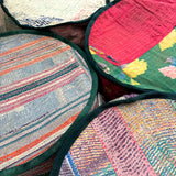 VINTAGE KANTHA QUILT PET BED W/CUSHION