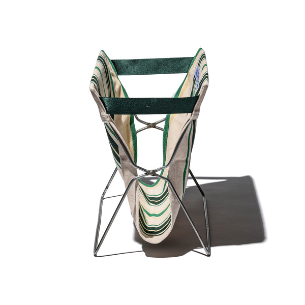 FOLDING BAG STORAGE FOR CAFÉ / Green Stripes