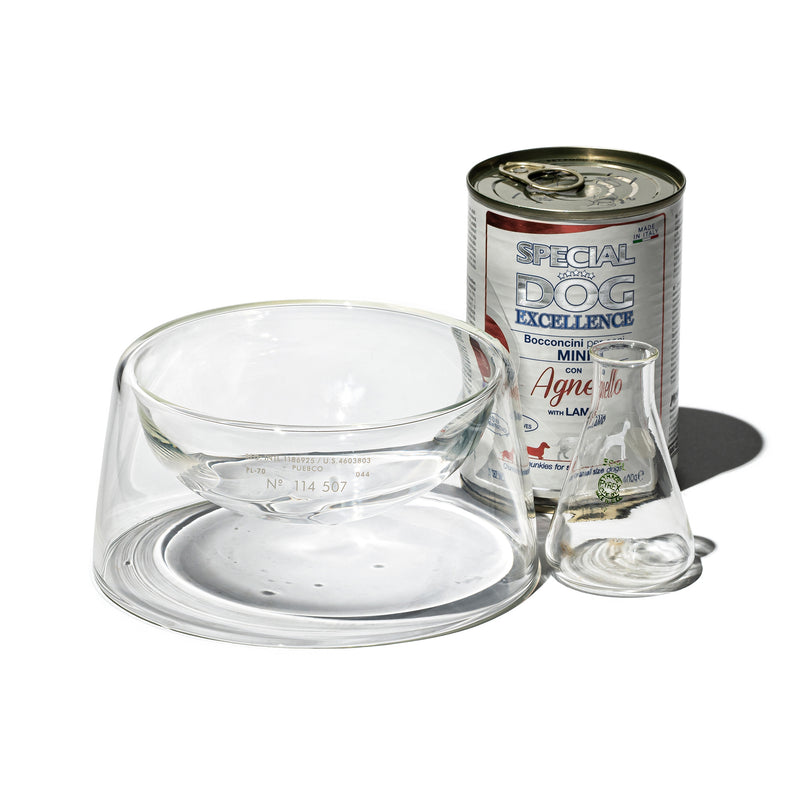 BOROSILICATE GLASS PET BOWL