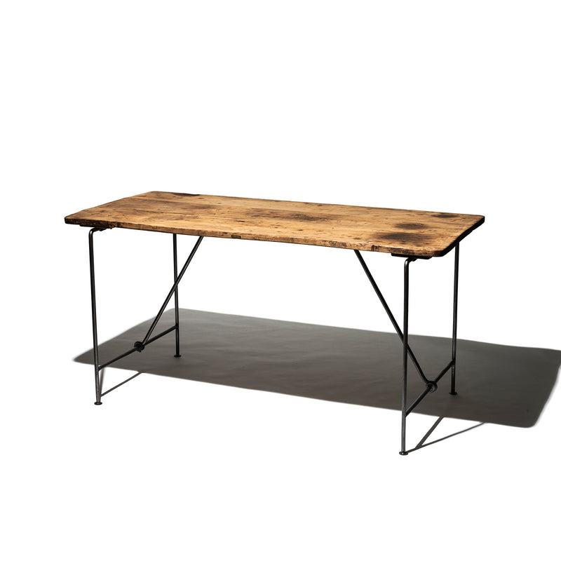 FOLDING TABLE / VINTAGE TRUCK BED WOOD