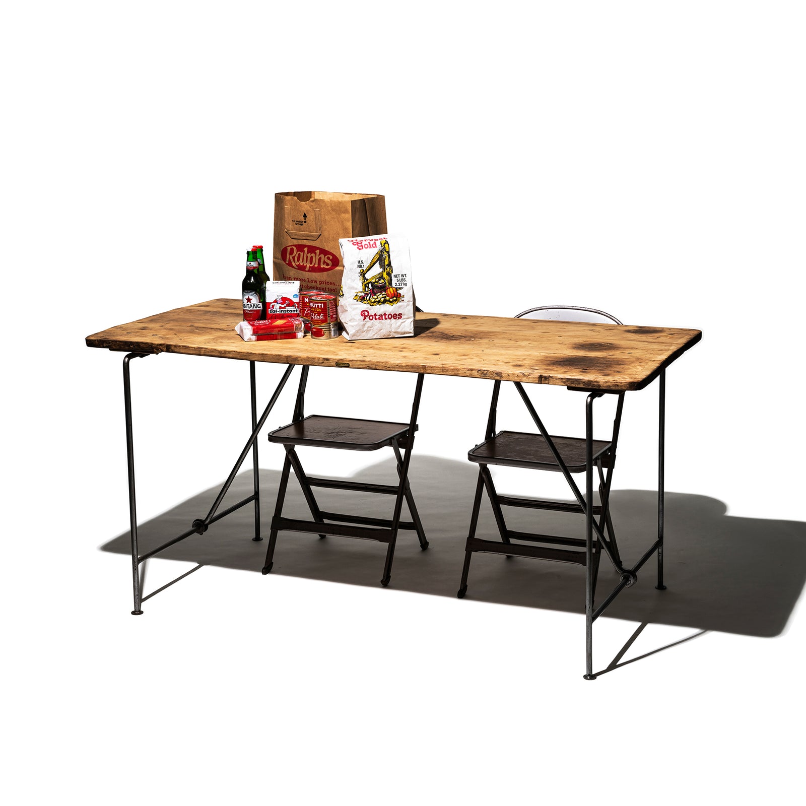 FOLDING TABLE / VINTAGE TRUCK BED WOOD – PUEBCO ONLINE STORE