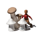 CERAMIC SALT & PEPPER SHAKER SET / Mushroom
