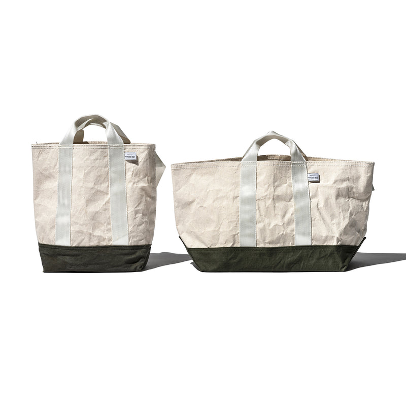 LAMINATED FABRIC x VINTAGE FABRIC BAG
 / 60 x 30