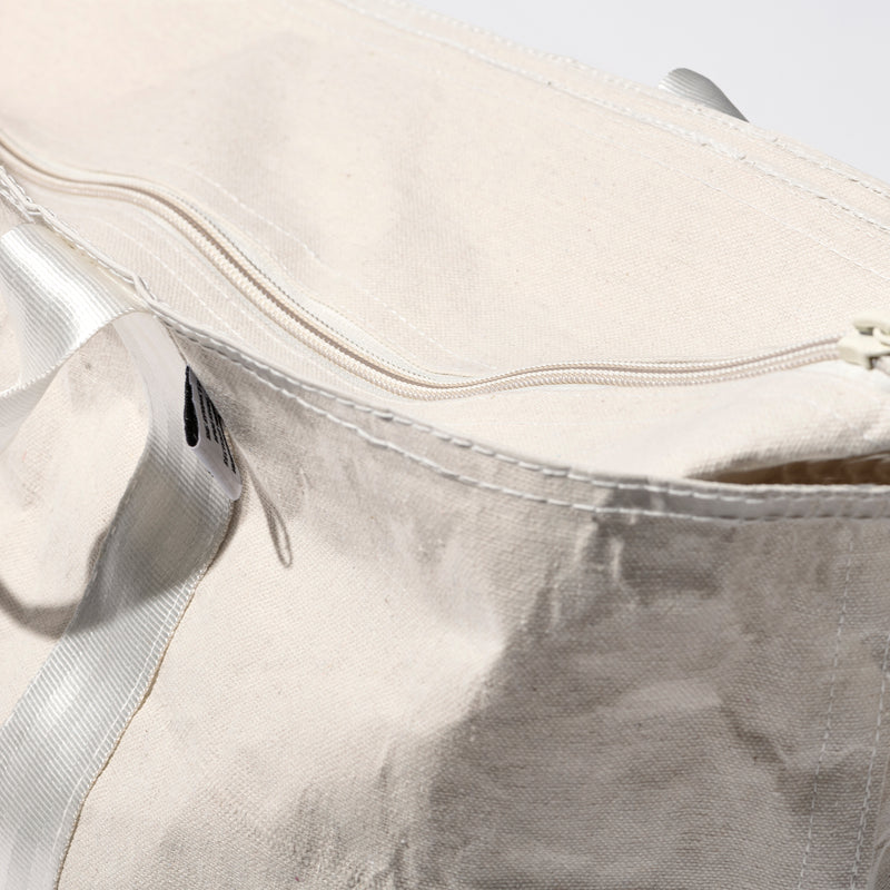 LAMINATED FABRIC x VINTAGE FABRIC BAG
 / 60 x 30