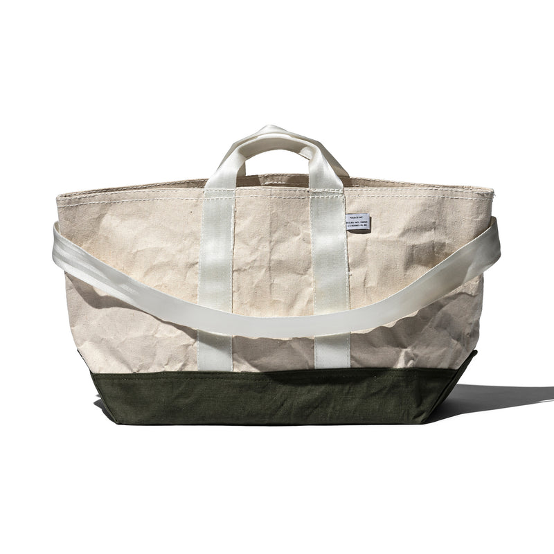 LAMINATED FABRIC x VINTAGE FABRIC BAG
 / 60 x 30