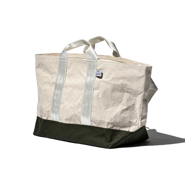LAMINATED FABRIC x VINTAGE FABRIC BAG
 / 60 x 30