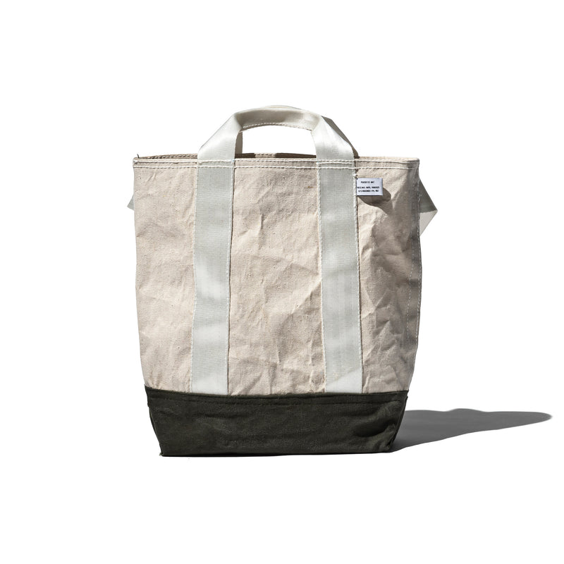 LAMINATED FABRIC x VINTAGE FABRIC BAG
 / 40 x 35