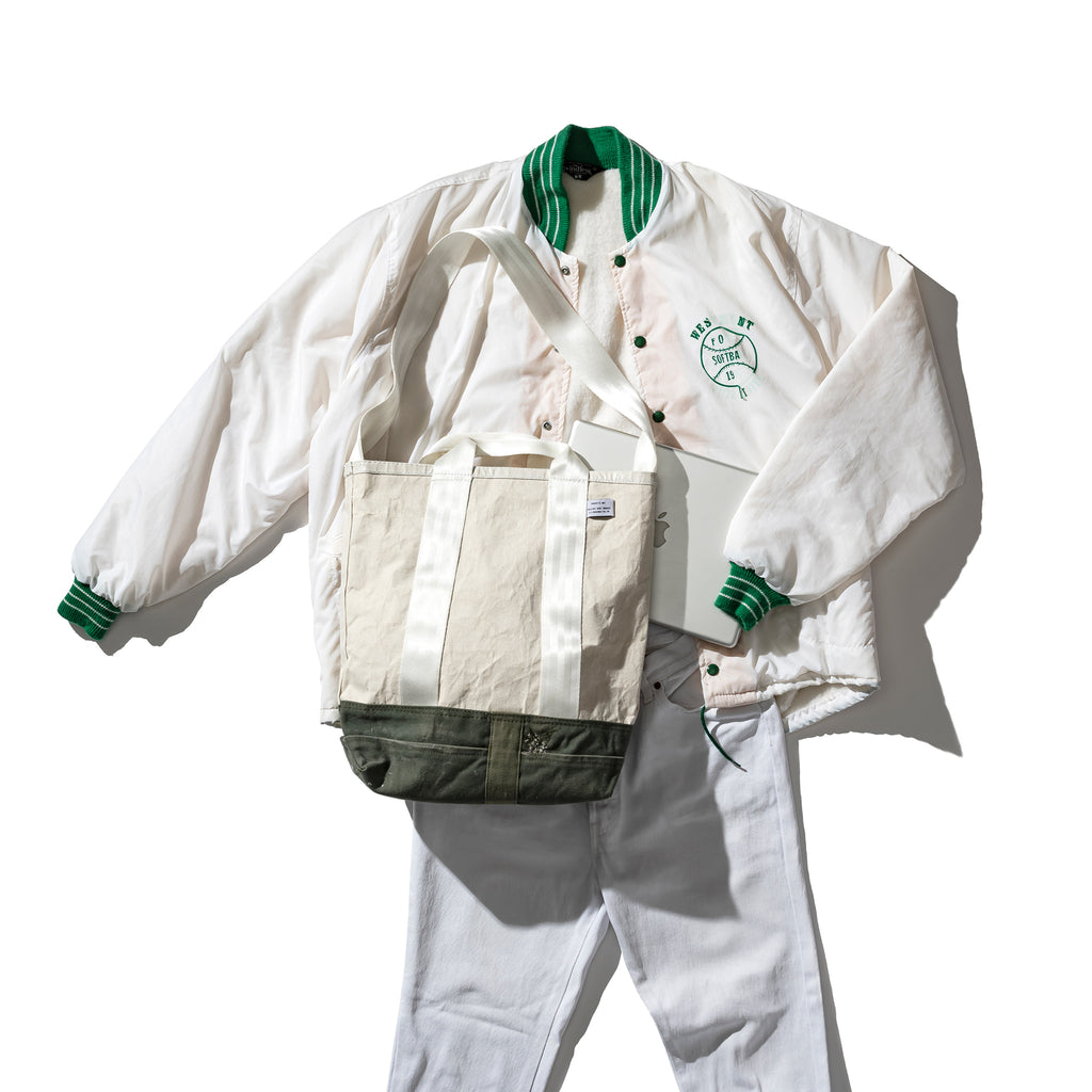 LAMINATED FABRIC x VINTAGE FABRIC BAG / 40 x 35 – PUEBCO ONLINE STORE