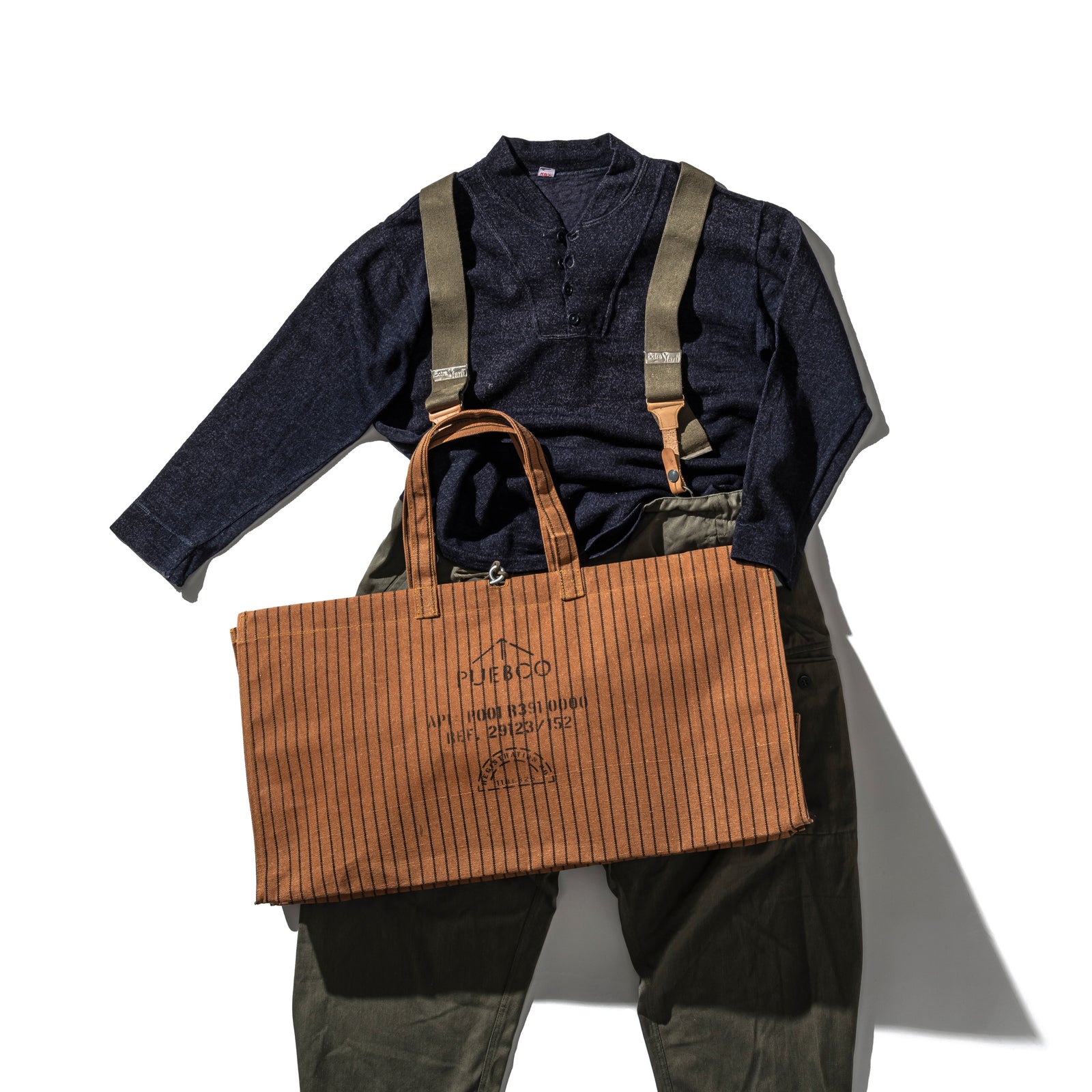 WAXED CANVAS LARGE BAG / Brown – PUEBCO ONLINE STORE WAXED CANVAS LARGE BAG / Brown – PUEBCO ONLINE STORE