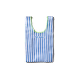 SCHOOL TIE FABRIC SMALL BAG / Light Blue x White