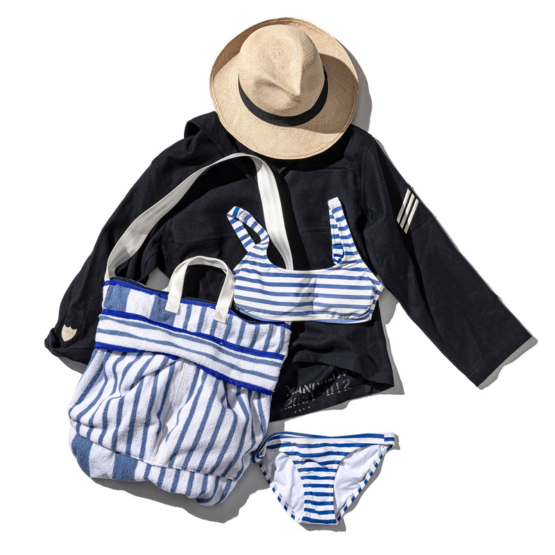 STRIPED TOWEL HELMET BAG