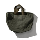 VINTAGE TENT FABRIC TOTE / FLOWER PRINT LINING