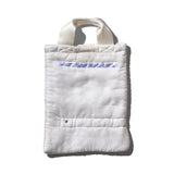 WHITE QUILTED SNOW JACKET TOTE BAG