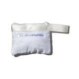 WHITE QUILTED SNOW JACKET POUCH
