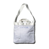 WHITE QUILTED SNOW JACKET 2-WAY BAG W/ZIPPER