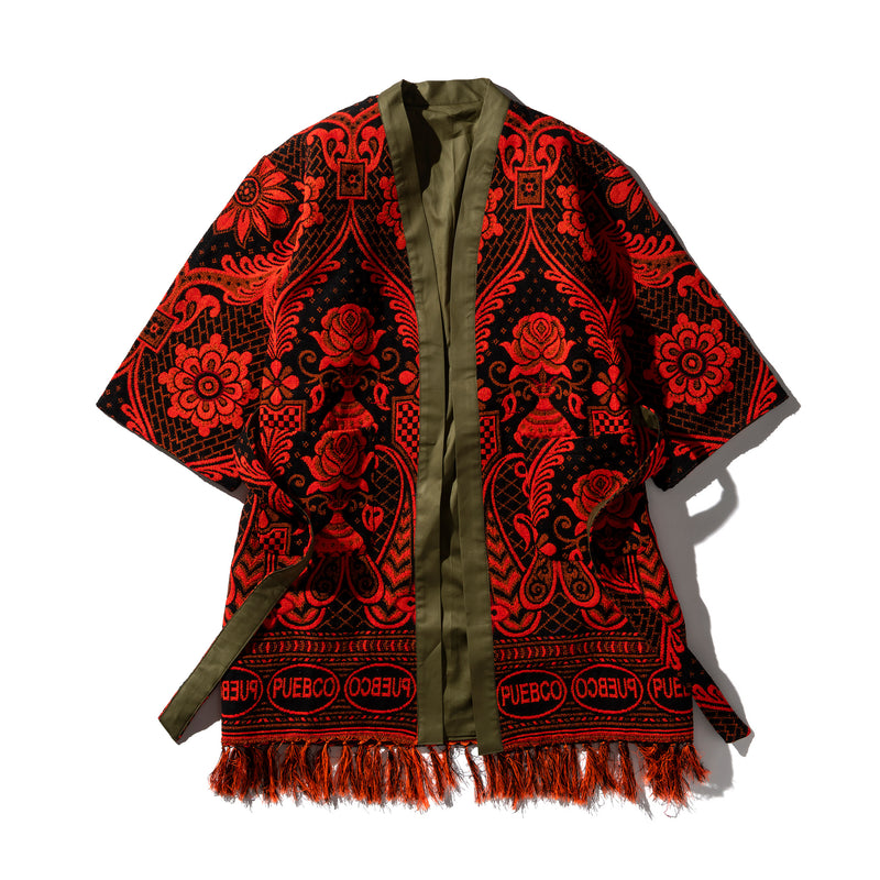 RUG FABRIC REVERSIBLE GOWN / Black