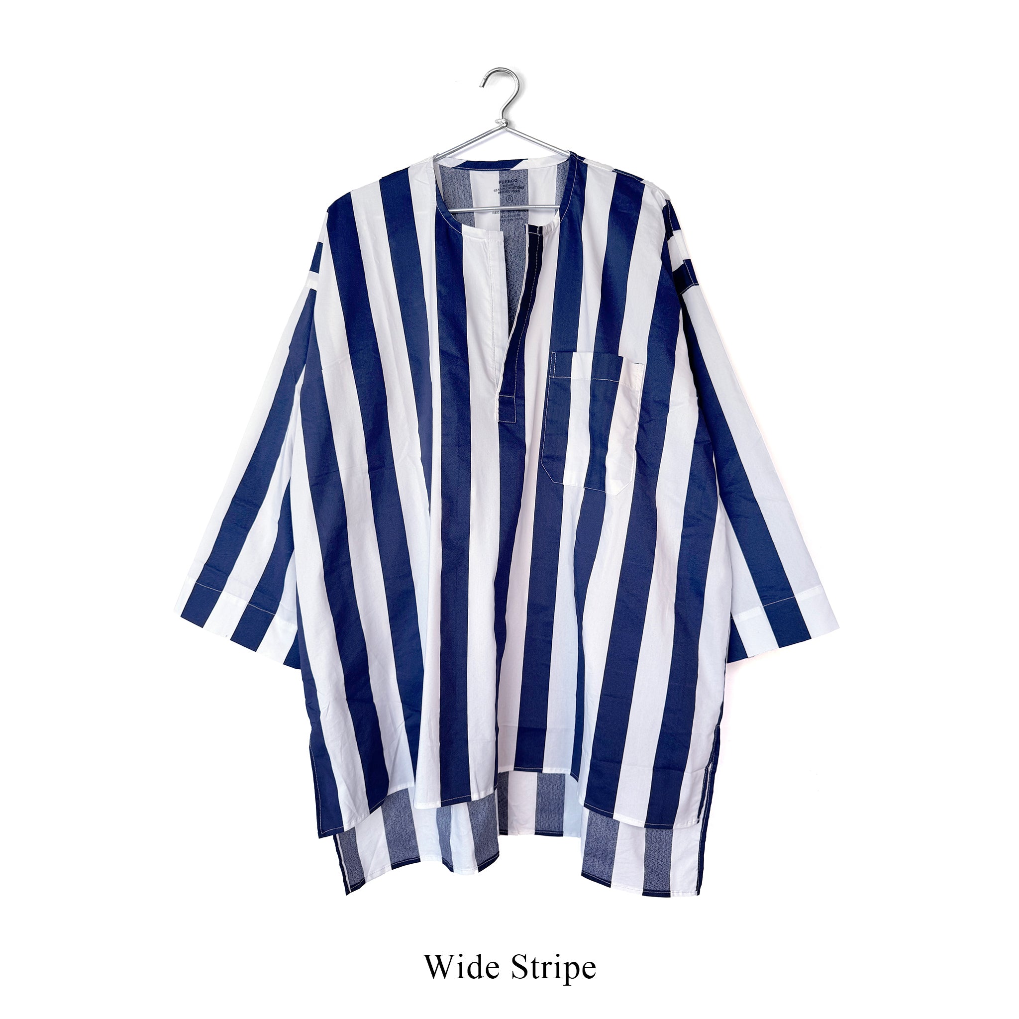 シャツ ストライプ PUEBCO プエブコ レディース メンズ コットン 5分丈 半袖  COTTON STRIPE SHIRT / REGULAR COLLAR COTTON STRIPE SHIRT / CREW NECK – PUEBCO ONLINE STORE