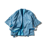 REVERSIBLE SHORT ROBE / Blue x Light Blue