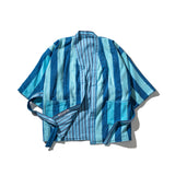 REVERSIBLE SHORT ROBE / Blue x Light Blue