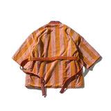 REVERSIBLE SHORT ROBE / Orange x Pink