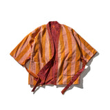 REVERSIBLE SHORT ROBE / Orange x Pink