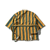 REVERSIBLE SHORT ROBE / Green x Yellow