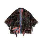 REVERSIBLE SHORT ROBE / Orange x Blue