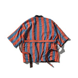 REVERSIBLE SHORT ROBE / Orange x Blue