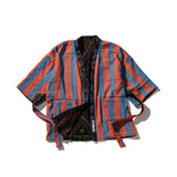 REVERSIBLE SHORT ROBE / Orange x Blue