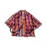 REVERSIBLE SHORT ROBE / Pink x Gray