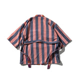 REVERSIBLE SHORT ROBE / Pink x Gray
