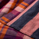 REVERSIBLE SHORT ROBE / Pink x Gray