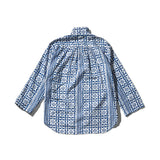 PULLOVER SHIRT: TILE PRINT