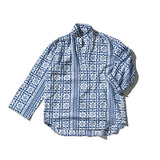 PULLOVER SHIRT: TILE PRINT