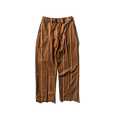 COMFORT PANTS: COTTON STRIPE / Brown