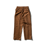 COMFORT PANTS: COTTON STRIPE / Brown