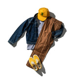 COMFORT PANTS: COTTON STRIPE / Brown