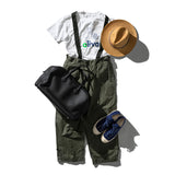 VINTAGE MILITARY PANTS WITH SUSPENDERS