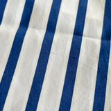 SHIRT FABRIC DRAWSTRING BAG / Green Stripe
