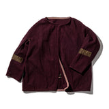 VINTAGE WOOL GARMENTS FABRIC BAG / BURGUNDY