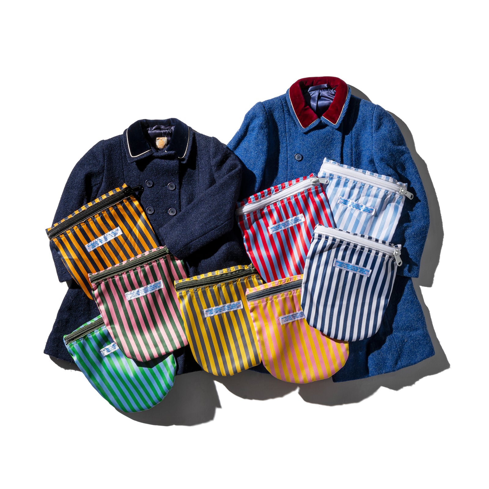 ポシュタL h.p モロッコ ポーチ スムスム semsem SCHOOL TIE FABRIC SEMICIRCLE POUCH – PUEBCO ONLINE STORE