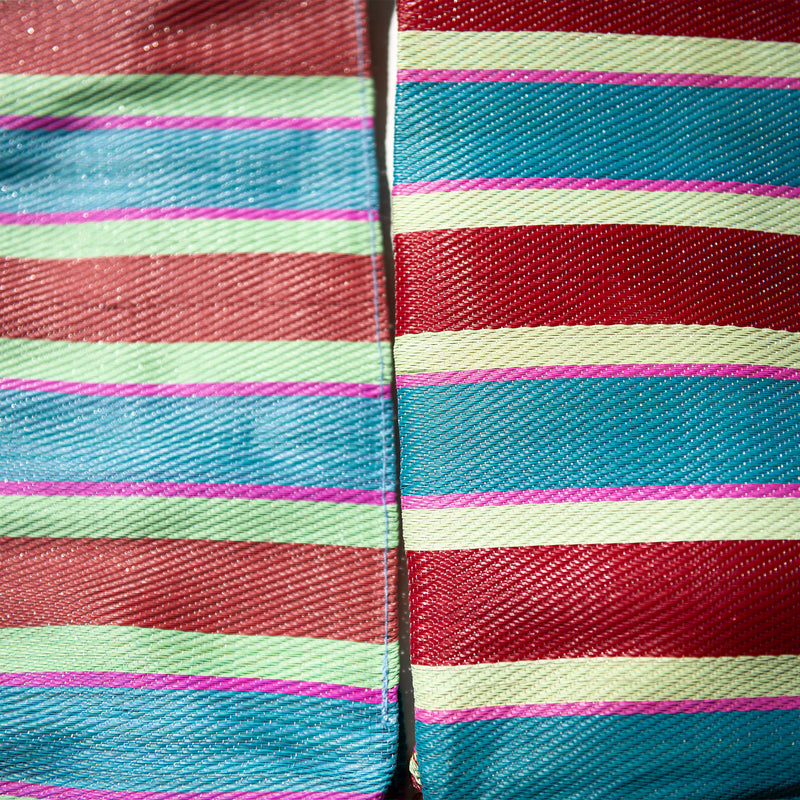 RECYCLED PLASTIC STRIPE BAG / Wide