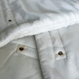 WHITE QUILTED SNOW JACKET POUCH
